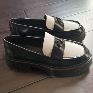 Coach Black and White Loafers